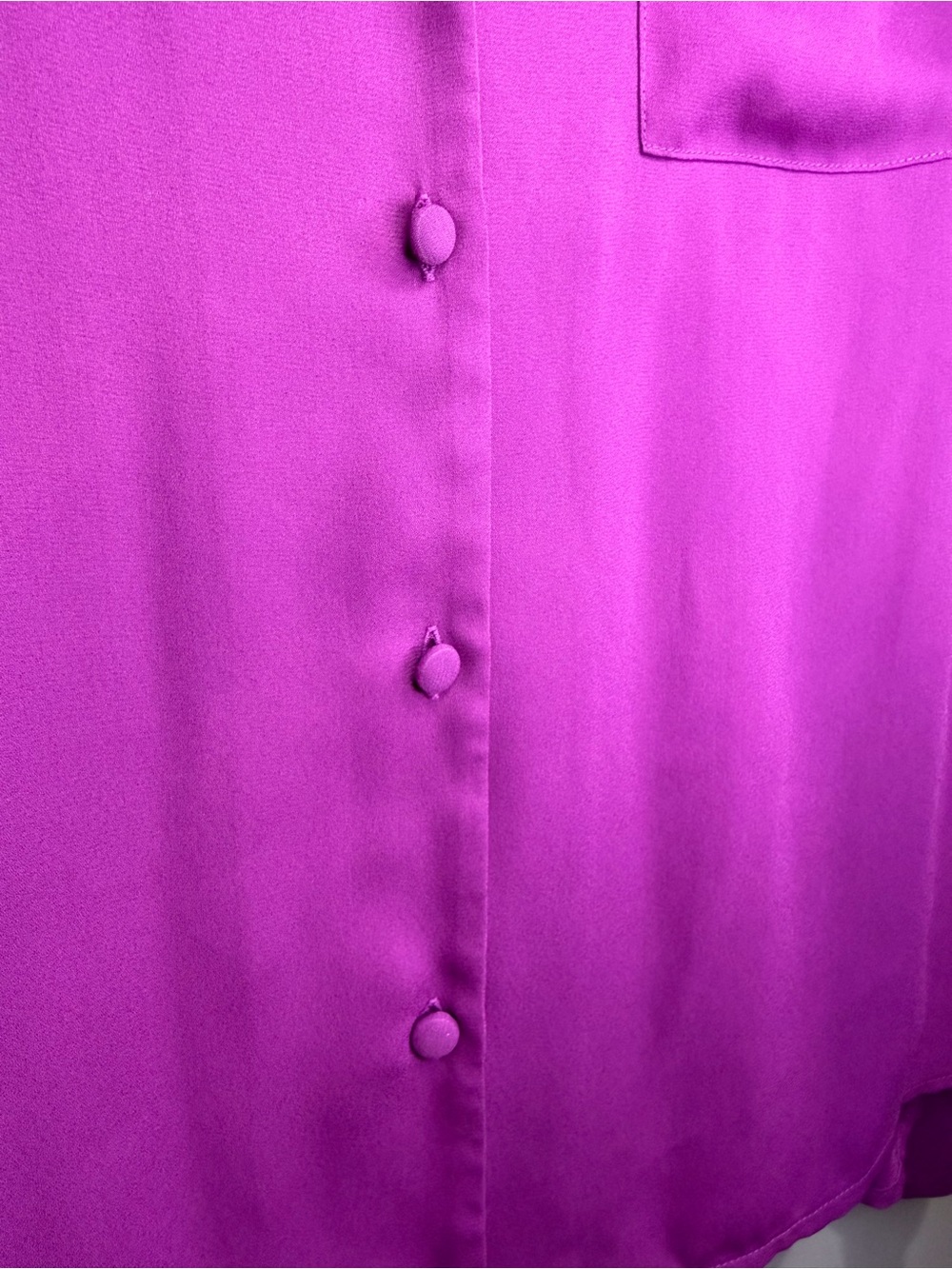 Worthington Bright Magenta Button-Down Blouse - Picture 3 of 7